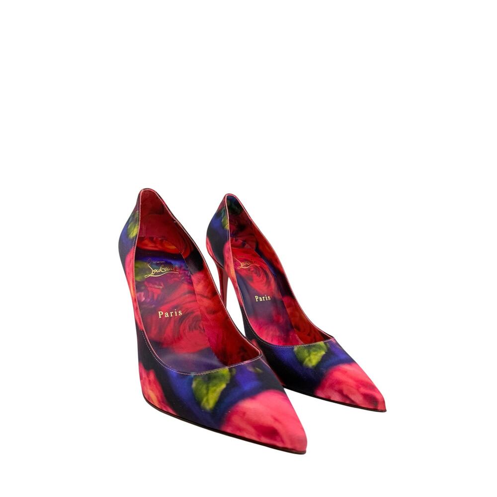 Christian Louboutin Satin Roses Kate 100mm (39.5/9.5) - Picture 2 of 6